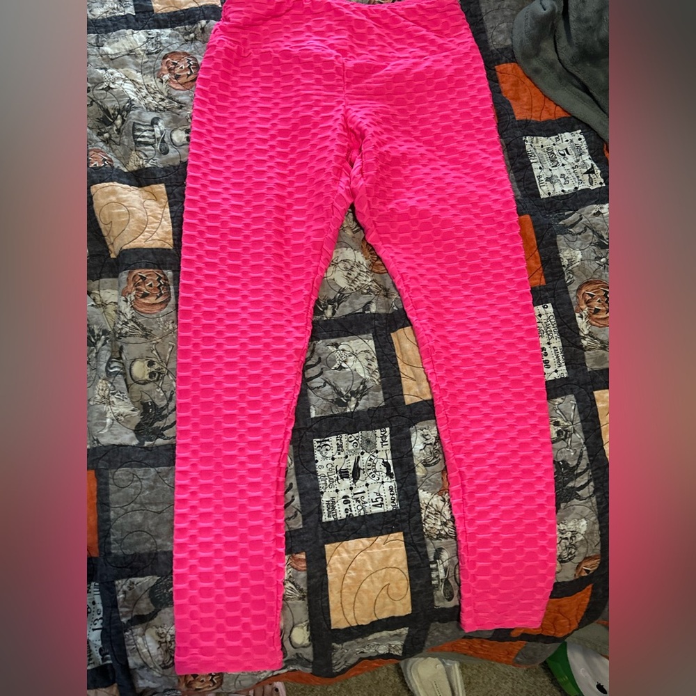 Hot Kiss Hot Pink Booty Poppin Leggings